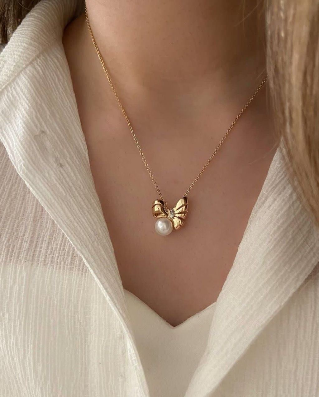 پلاک  و زنجیر پاپیون ژوپینگ کد 2297 - خرید آنلاین از گالری آداس